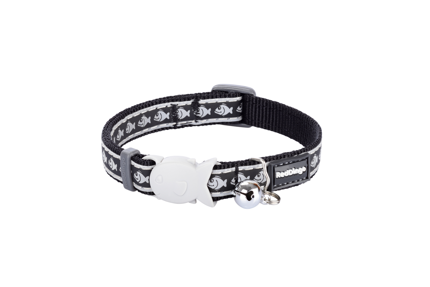 Cat Collar | Reflective Fish [Black]