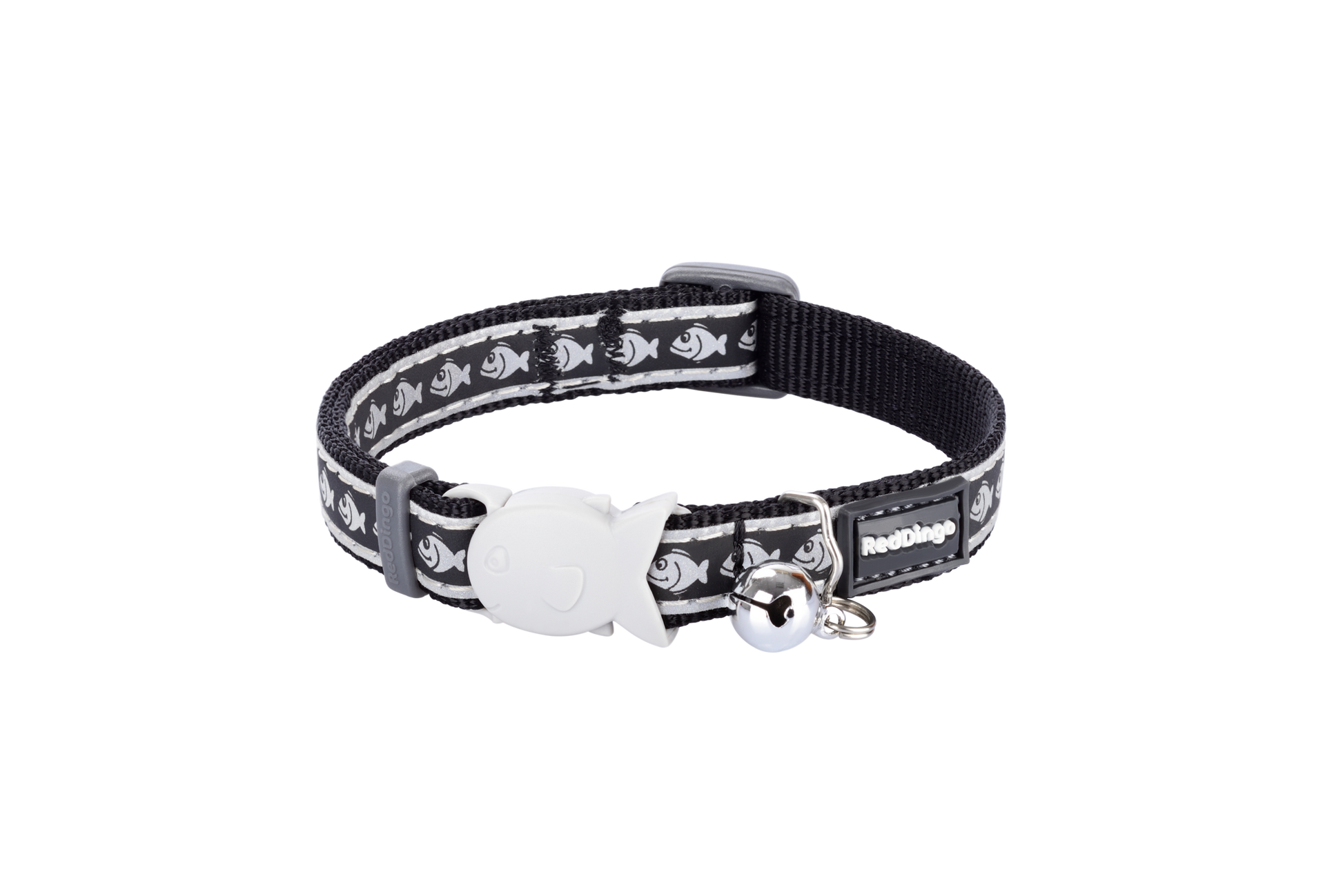 Cat Collar | Reflective Fish [Black]