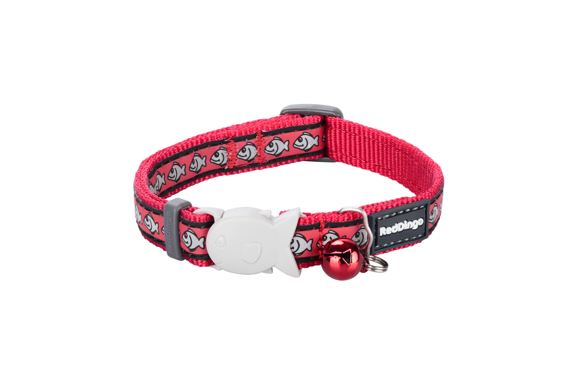 Cat Collar | Reflective Fish [Red]