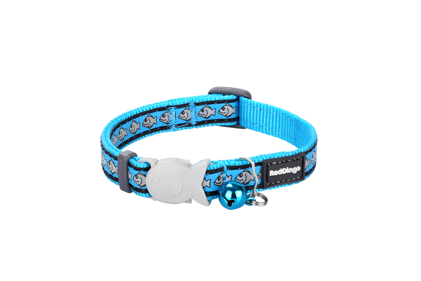 Cat Collar | Reflective Fish [Turquoise]
