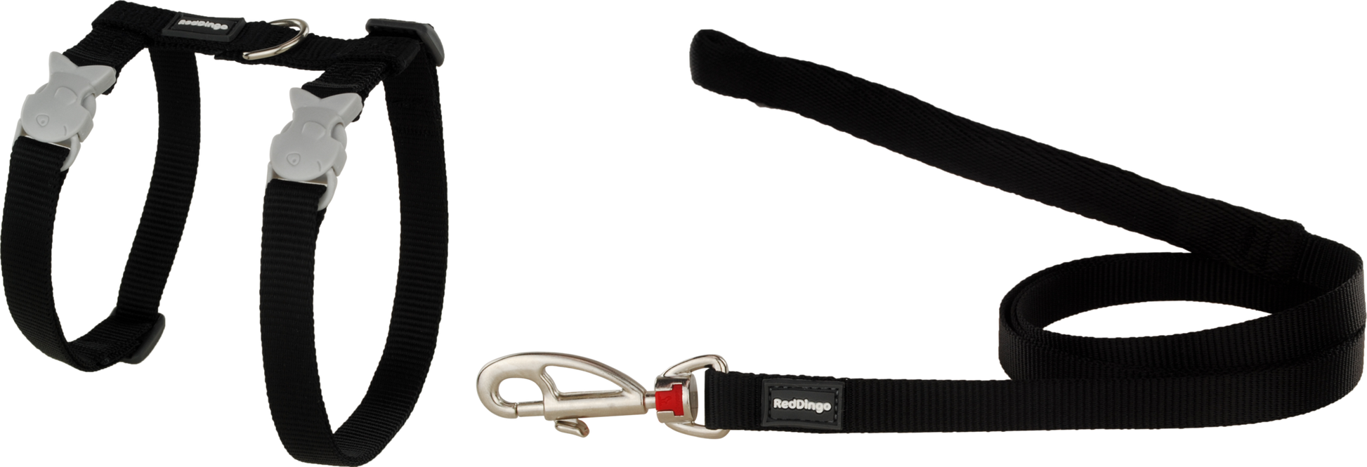 Cat Harness & Lead Combo | Fish Clip  [Black]