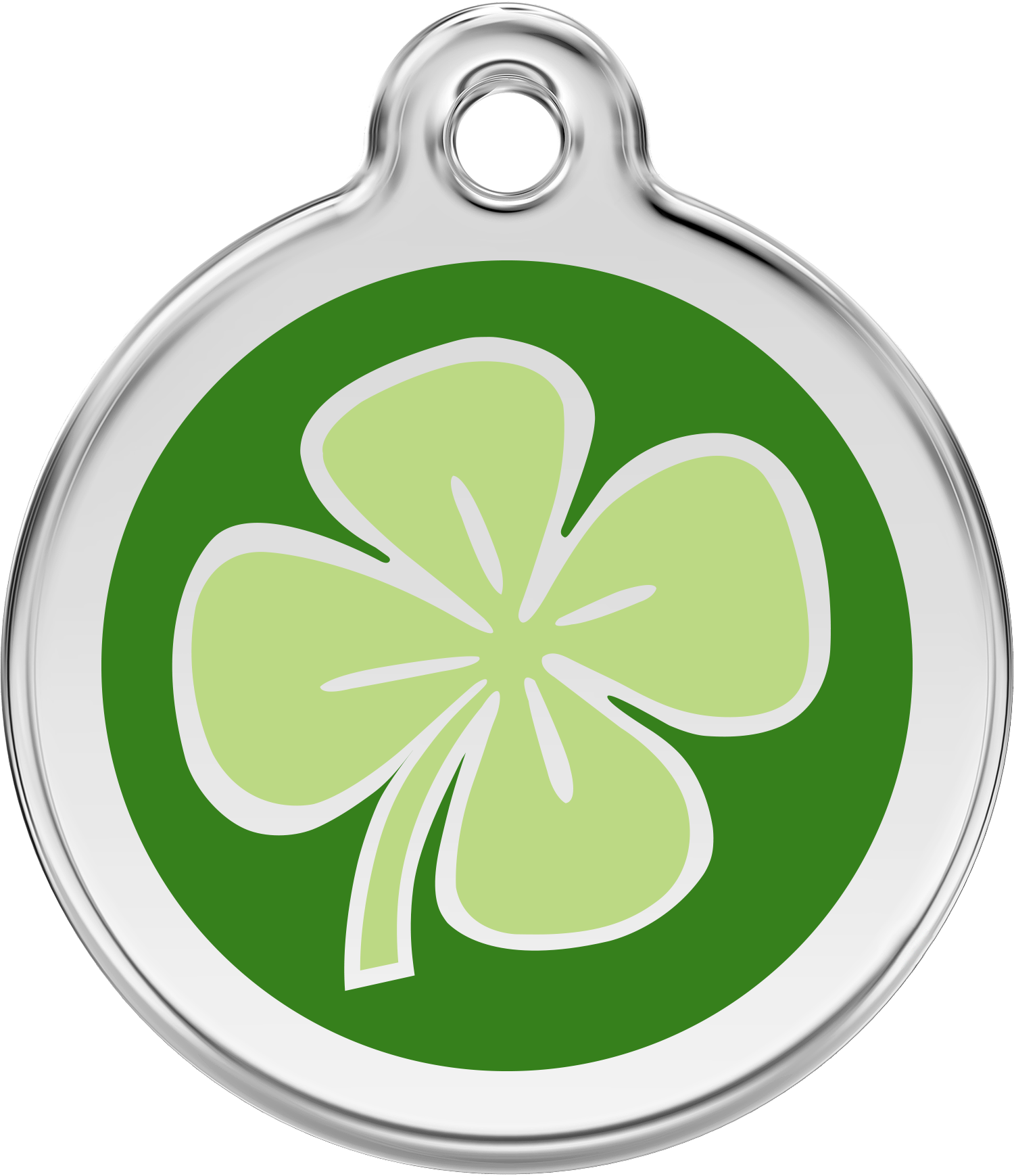 Pet Identification Tag | Clover - green