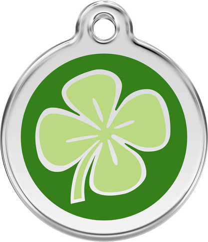Pet Identification Tag | Clover - green