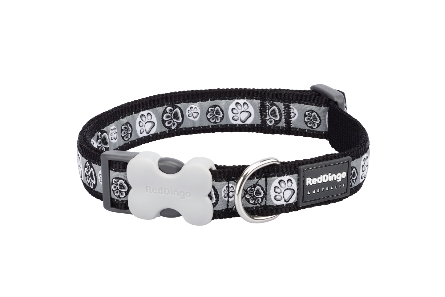 Dog Collar | Paw Impressions [Black]