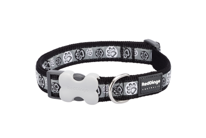 Dog Collar | Paw Impressions [Black]