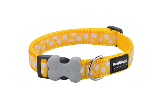 Dog Collar | White Spots [Yellow]