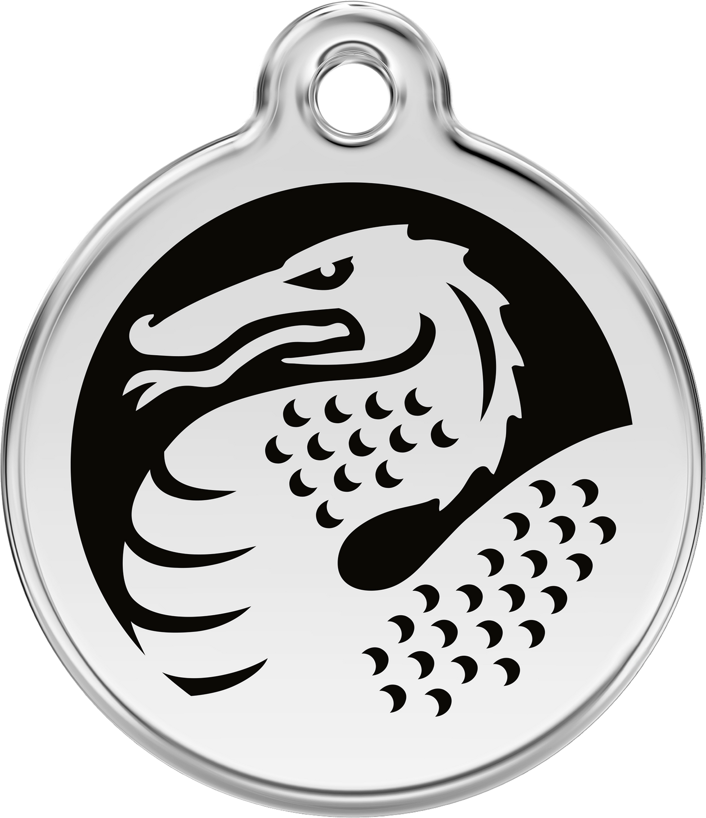 Pet Identification Tag | Dragon - black