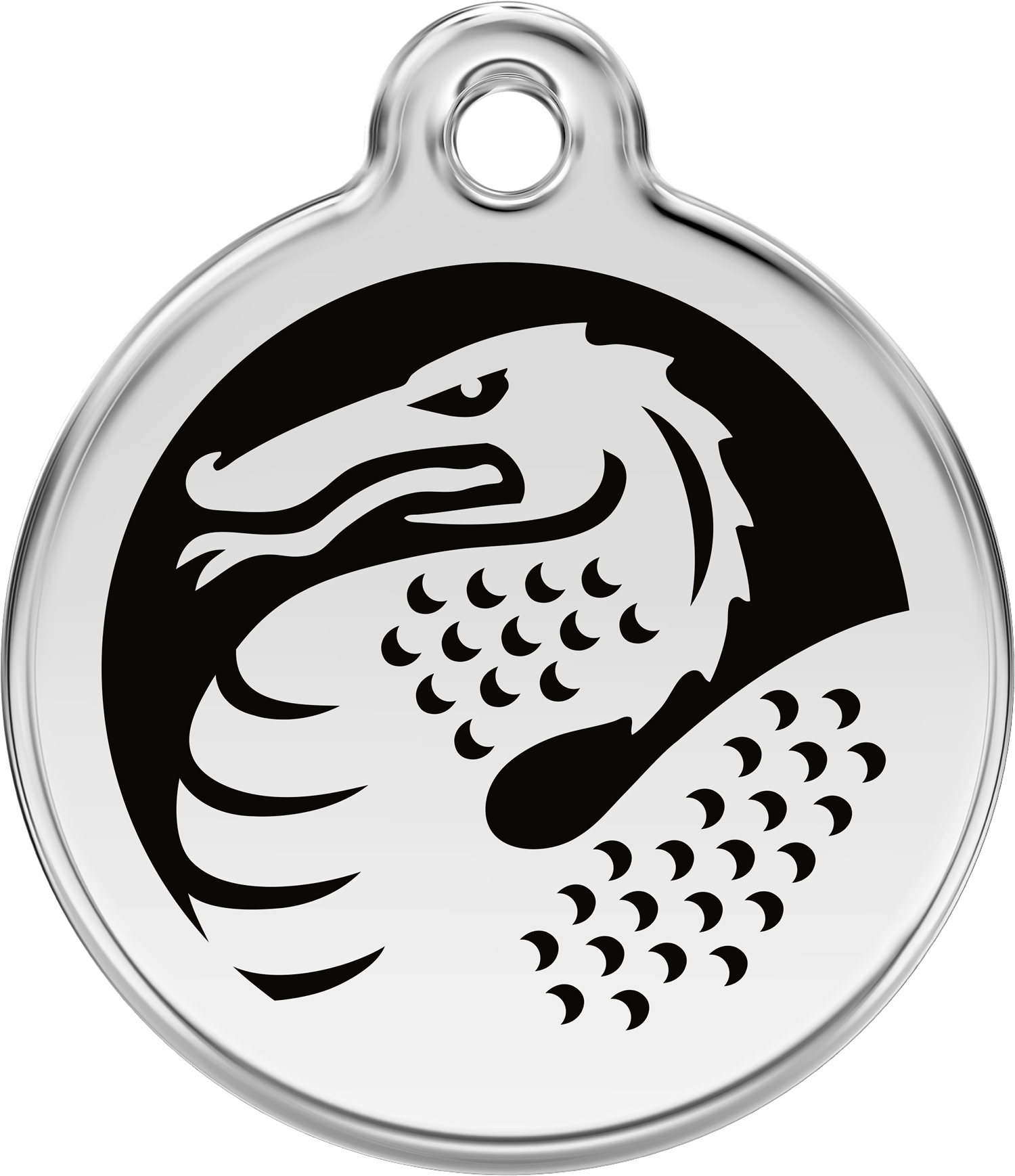 Pet Identification Tag | Dragon - black