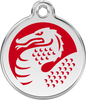 Pet Identification Tag | Dragon - red