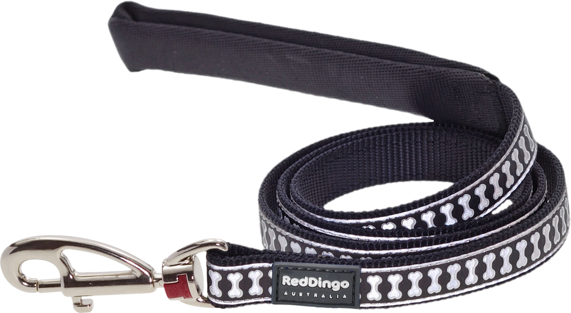 Dog Standard Leash | Reflective Bones [Black]