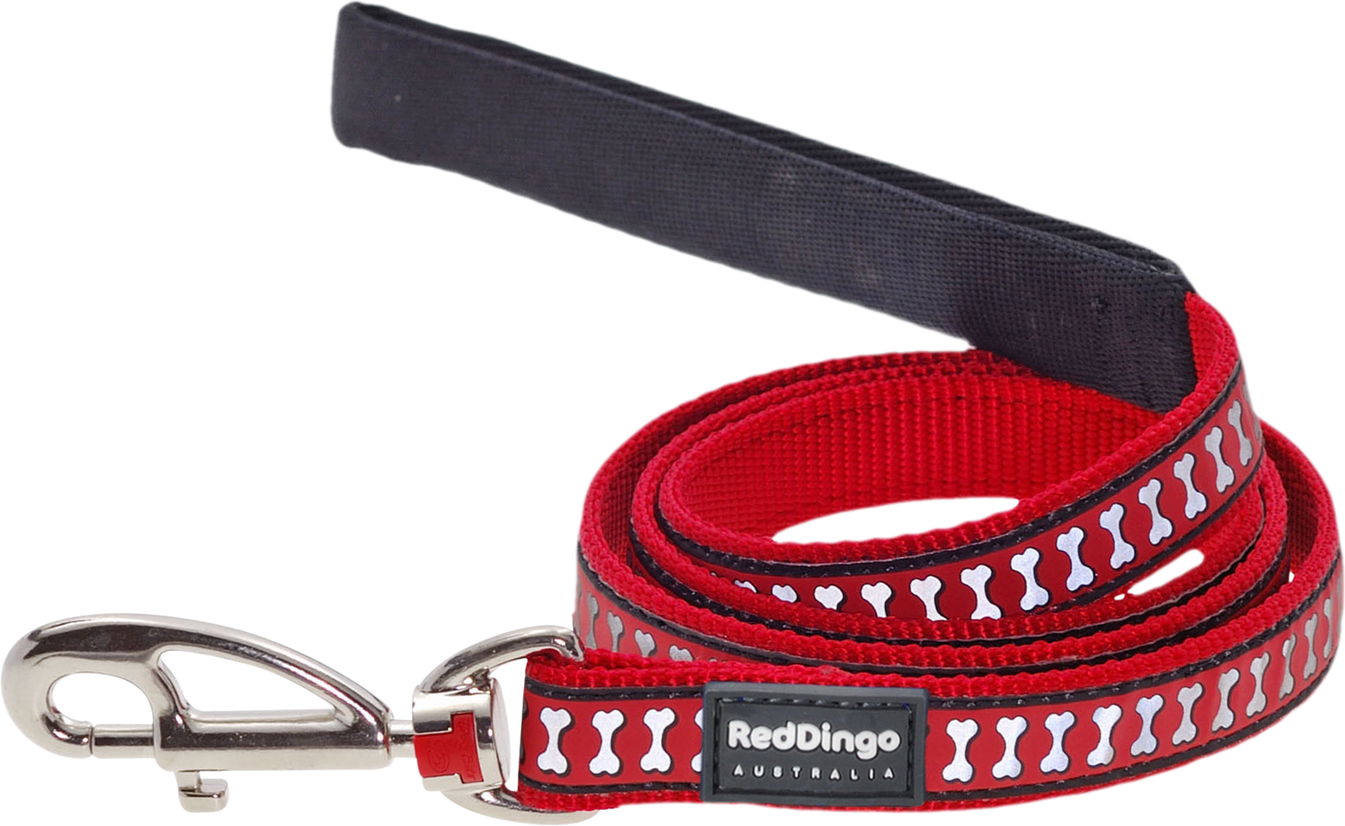 Dog Standard Leash | Reflective Bones [Red]