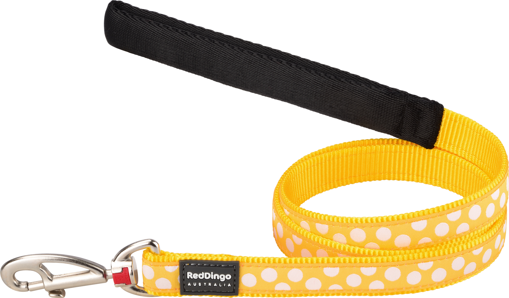 Dog Standard Leash | Dots [White on Yellow]