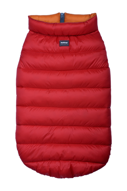 Dog Clothing | Puffer Jacket [Red/Orange] -flat