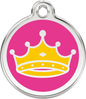 Pet Identification Tag | Queen Crown - pink