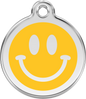 Pet Identification Tag | Smiley Face - yellow