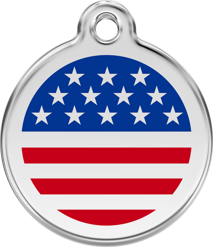 Pet Identification Tag | Country Flag America