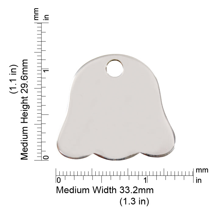 Measurements | ID Tag Dog Face -medium